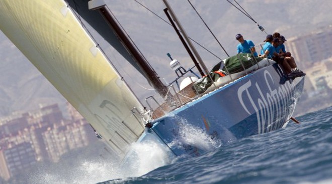 Team Telefonica sets off on her 2,000nm qualifier - Volvo Ocean Race 2011-12 © Maria Muina/Equipo Telefonica